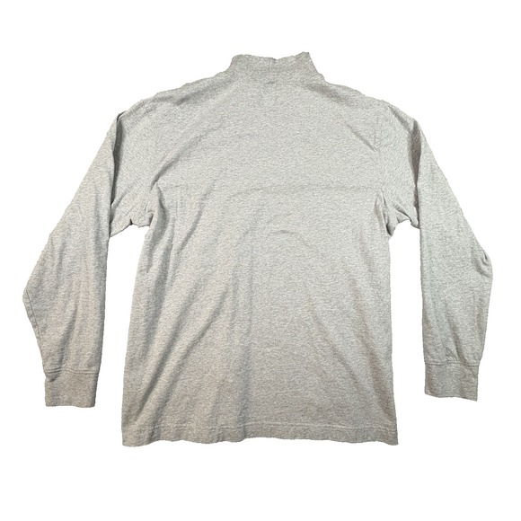 Lands' End Super-T Unisex L Mock Neck Gray LS Shirt SEE DESCRIPTION - Picture 2 of 15